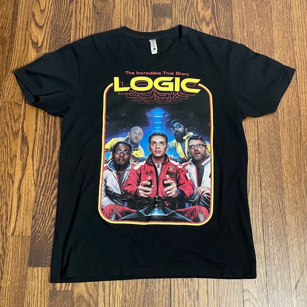 Logic Incredible True Story T-Shirt Black Next Level Sz-Medium Graphic Tee 2016